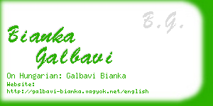 bianka galbavi business card